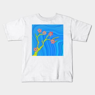 Sakura in the blue Kids T-Shirt